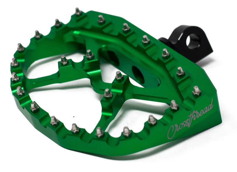 Crossthread Cycle Triple Mount Mini Floorboards - Softail/Pan America Passenger - Green