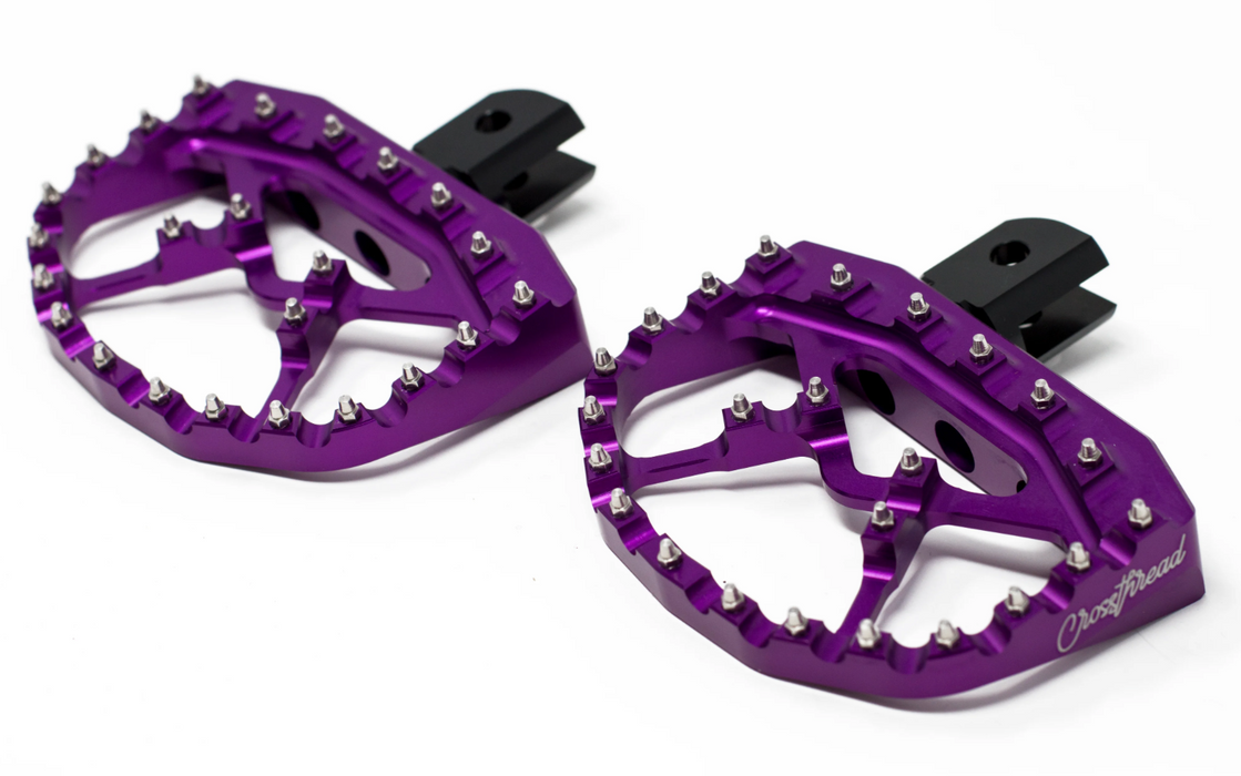 Crossthread Cycle Triple Mount Mini Floorboards - Softail/Pan America Front - Purple Haze