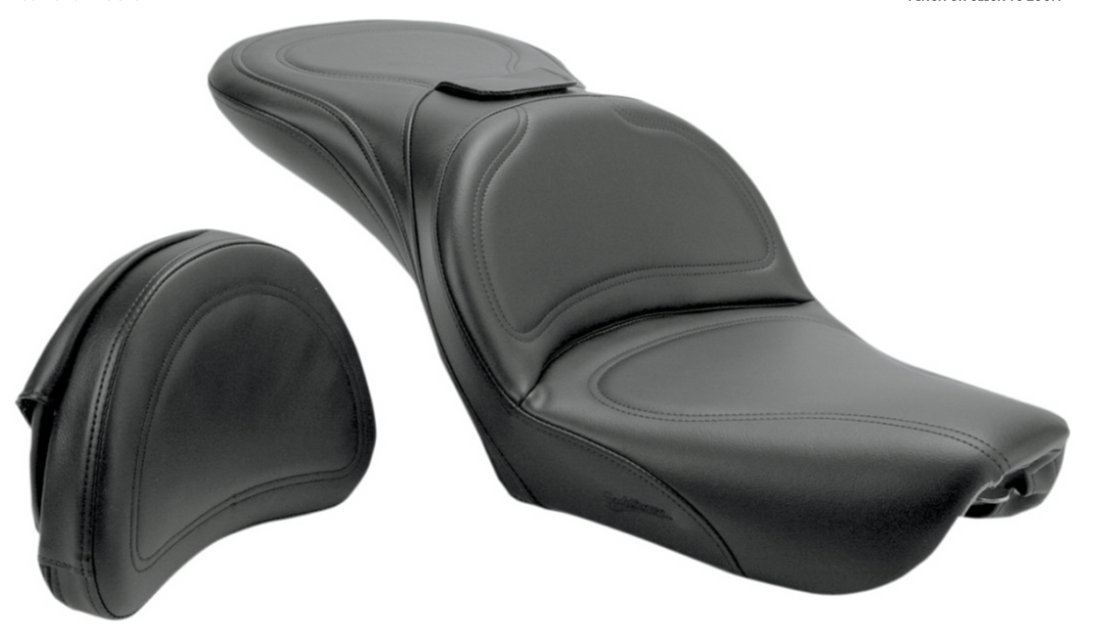 SADDLEMEN 0803-0144 804-05-0301 Seat - Explorer™ - With Backrest - Stitched - Black - FXDWG '04-'05