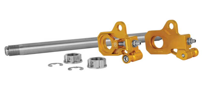 Performance Machine (pm) Axle Adjuster - 0117-0028M-G For Harley Touring 2009-2022