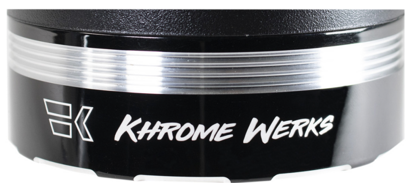 KHROME WERKS 1800-1959 200630 2:2 Dominator Exhaust System - Chrome - '09-'16 FL - With 4-1/2" Muffler, End Cap Tip Black & Chrome