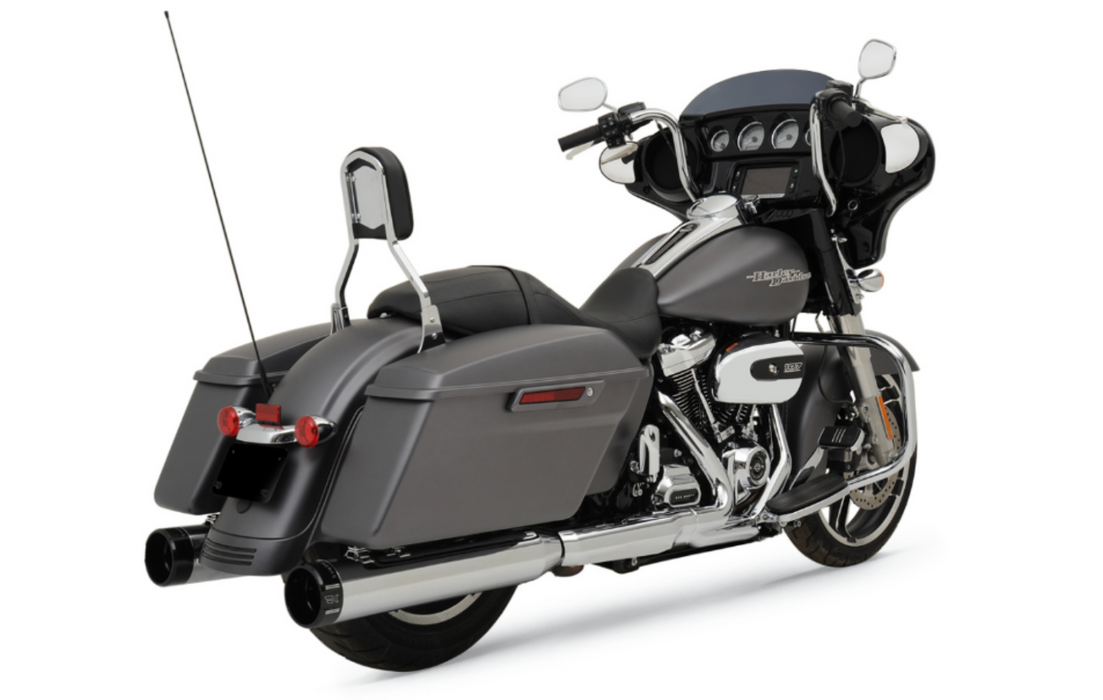 KHROME WERKS 1801-1139 202725 HP-Plus 4.5" Slip-On Mufflers for Touring - Chrome with Klassic