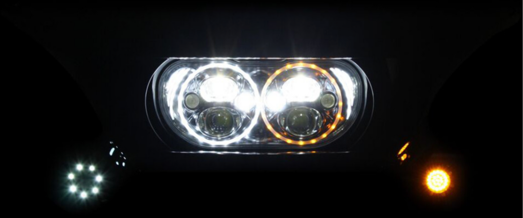 CUSTOM DYNAMICS  2001-1544 CDTB-RG-15-B TruBEAM® LED Headlamp Headlight - Black - FLTR