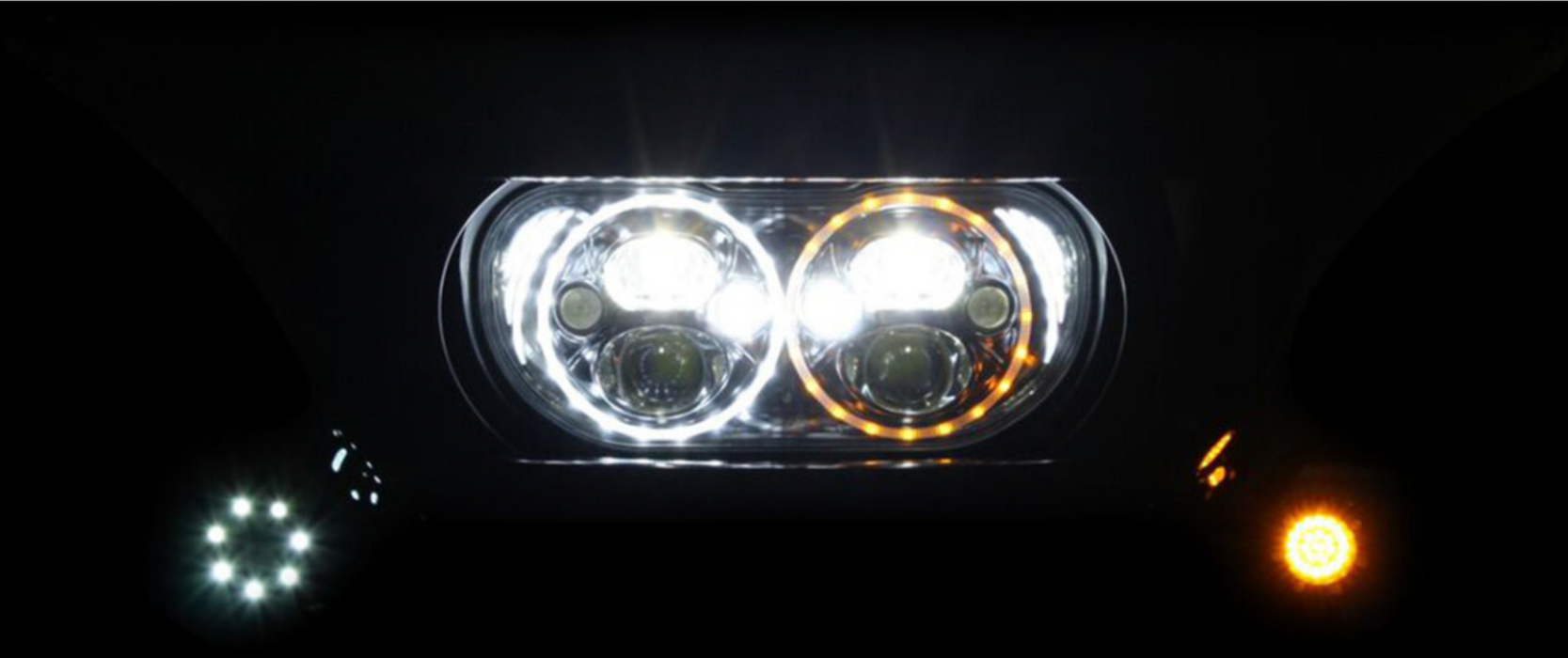 CUSTOM DYNAMICS 2001-1545 CDTB-RG-15-C TruBEAM® LED Headlamp Headlight 15-21 FLTR - Chrome