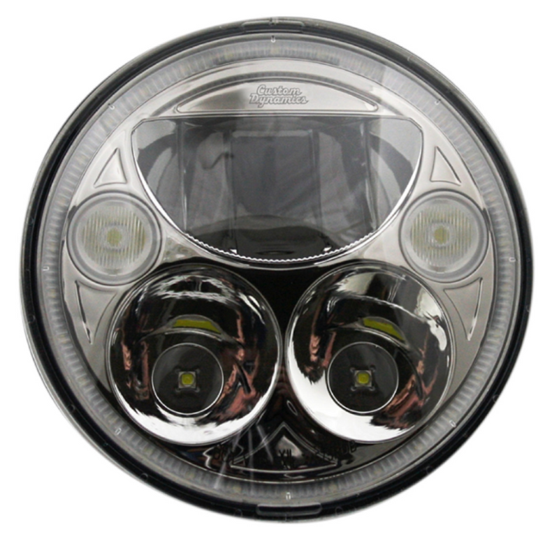 (OPEN BOX) Custom Dynamics TruBEAM® Headlight - CDTB-7-C For Harley Motorcycles 1981-2025