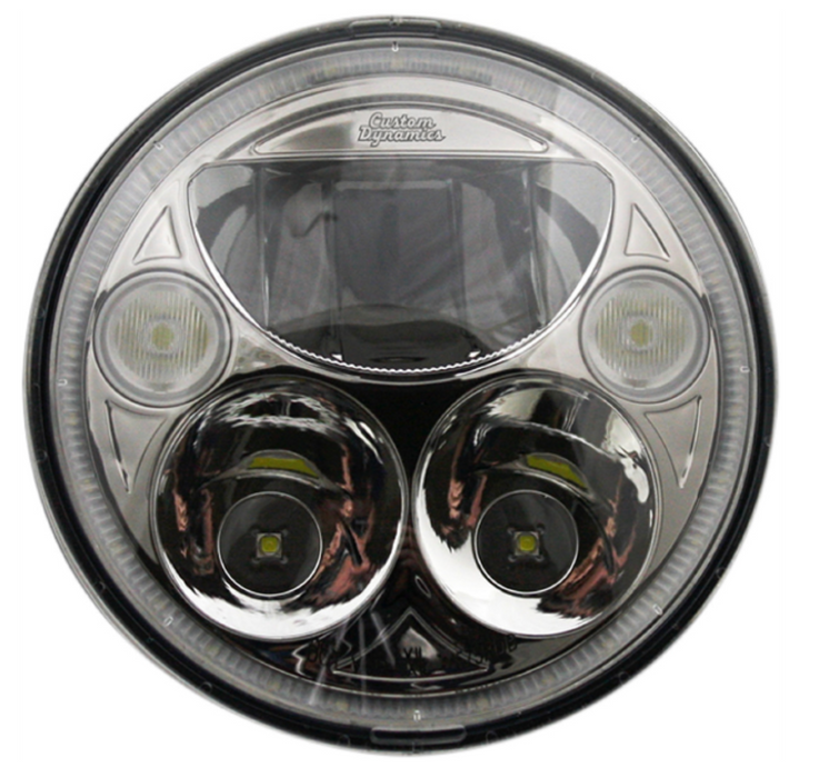 CUSTOM DYNAMICS 2001-1259 CDTB-575-C TruBEAM® LED Headlamp - 5-3/4" - Chrome